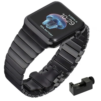 Pas Za Apple Watch6 5 4 3 2 1 42mm 38 mm 40 MM 44 MM Kovinsko Nerjavno Jeklo Watchband Zapestnica Trak za iWatch Serija dodatna Oprema