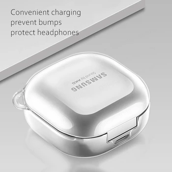 PC Slušalke Ohišje Za Samsung Galaxy Brsti Živo Pokrov Prozoren Pokrov Za Galaxy Brsti Pro Slušalke Zaščitni ovitek Za Samsung
