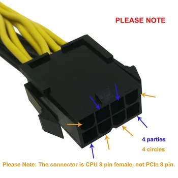 PCI Express power converter kabel 8 pin za dvojno 8 (6 + 2) pin, za grafične kartice GPU PCIE PCI-E VGA splitter napajalni kabel