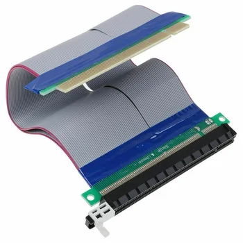 PCIE 16x Riser Card PCIE Podaljšek Adapter Prilagodljiv Podaljšek Moški-Ženski Adapter Kabel 19 cm za Bitcoin Rudar