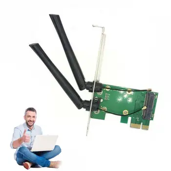 PCIE Brezžična Omrežna Kartica U. FL/IPX za RP-SMA kika 2 brezžični adapter + WiFi Antene Kartico kabel Pult RF Omrežja Za R3R1