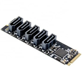 PCIe X2 M. 2 Tipko M, da se 5-Port SATA 3.0 Adapter za Kartico NGFF NVME, da SATA3.0 Pretvornik Kartico JMB585 Čipov 6 Gbps