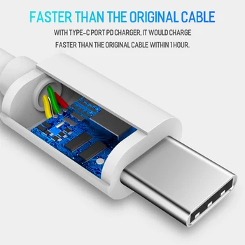 PD Kabel USB C do USB Tip C 60-VATNE Hitro Polnjenje Dvojno Tip-C Kabel za Huawei Samsung Xiaomi Redmi Mobilni Telefon Kabli 0.25/1/2/3m