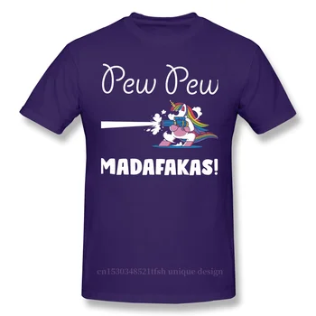 Pew Pew Madafakas Samorog T-Shirt Moški Vrh Kakovosti Kratko Poletje Rokav Smešno Humor Moda Internet Slang Priložnostne Srajco Svoboden