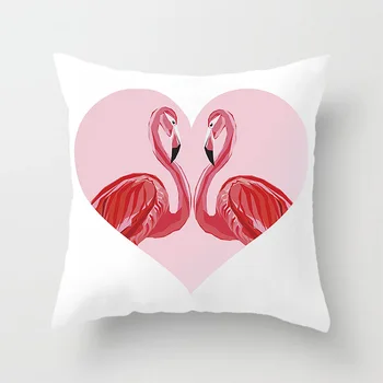 Pink Flamingo Blazino Blazine Okrasne Blazine Pokrov Romantični Ljubimec Flamingo Blazino Pokrovi Okrasni Dom Dekor 45*45 40549