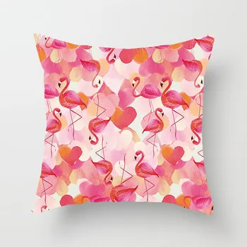 Pink Flamingo Blazino Blazine Okrasne Blazine Pokrov Romantični Ljubimec Flamingo Blazino Pokrovi Okrasni Dom Dekor 45*45 40549