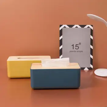 Plastični Tkiva Polje Organizator papirnato Brisačo Shranjevanje Vsebujejo za Office Dnevna Soba Brisačo Škatla za Shranjevanje Posode Doma Organizator