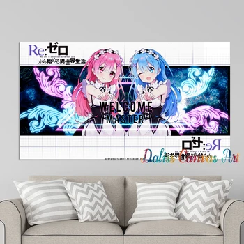 Platno Anime Ram-a&rem re: nič Slike Doma Manga Dekoracijo Slike Plakat HD Natisne Wall Art Modular Dnevna Soba Uokvirjena