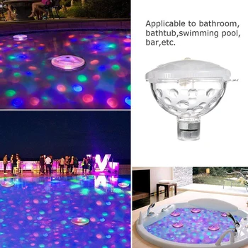 Plavajoče Podvodne Luči RGB jacuzziju Podvodna LED Disco Svetilka S 5 Načini Akvarij Ribnik, Bazen, Spa Vaza Osnove Podvodne Luči