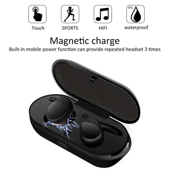 PLOOTA Y30 TWS Brezžični Blutooth 5.0 Slušalke šumov Hi-fi Slušalke 3D Stereo Zvokom za Glasbo V uho Čepkov Za Android IOS