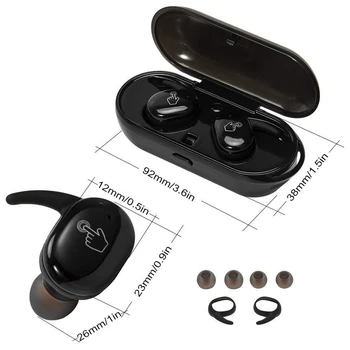 PLOOTA Y30 TWS Brezžični Blutooth 5.0 Slušalke šumov Hi-fi Slušalke 3D Stereo Zvokom za Glasbo V uho Čepkov Za Android IOS