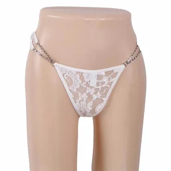 Plus Velikost Diamond Očarljivo G String Čipke Cvetlični Seksi spodnje Perilo za Ženske, Pregleden Lingeries Backless Splice Hlačne PS5015