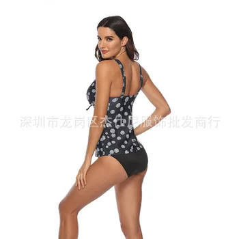 Plus Velikost Seksi Backless, Plavanje Obleko za Ženske do leta 2020 Novo Visoko Elastična Majhne Sveže Bikini Tiskanja Kopalke Bikini Komplet