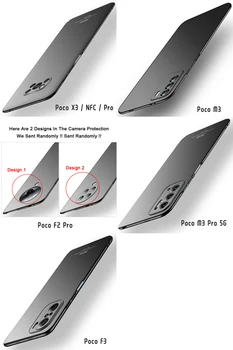 Poco F3 Primeru ZROTEVE Mat Kritje Za Xiaomi Pocophone M3 F3 F2 X3 Pro Primeru Xiomi PC Pokrov Za Xiaomi Poco X3 NFC M3 Pro 5G Primerih