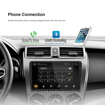 Podofo 2Din Avto Multimedijski Predvajalnik HD 9 inch Android Radio FM Stereo Sprejemnik GPS Za VW/Volkswagen/Golf/Polo/Tiguan/Passat/Skoda