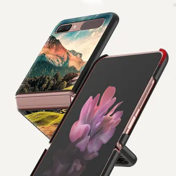 Pokrajina Black PC Trdi Pokrovček Za Samsung Galaxy Ž Flip 5G Zložljive Telefon Primeru ZFlip Za 6,7