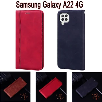 Pokrovček Za Samsung Galaxy A22 4G Primeru Funda Denarnice Flip Usnje Lupine Knjigo O Samsung 22 A22 Primeru Magnetnih Kartic Etui Coque Vrečko