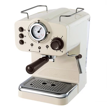 Pol Aautomatic Espresso Stroj 15Bar aparat za Kavo italijanske Dvojni Nadzor Temperature Pare Vrsta Mleka Foamer Retro Bela 220V