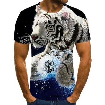 Poletje 20201new 3D natisnjeni T-shirt živali tiskanja moška T-shirt tiskanje priložnostne T-shirt O-vratu hip hop kratek rokav, velikost 110-6XL