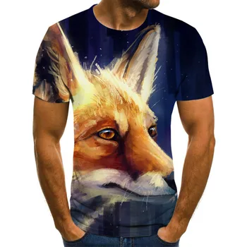 Poletje 20201new 3D natisnjeni T-shirt živali tiskanja moška T-shirt tiskanje priložnostne T-shirt O-vratu hip hop kratek rokav, velikost 110-6XL
