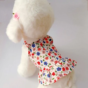Poletje Pet Obleko Cvetlični Suspender Krilo Oblačila za Pse, Princesa Majhen Psiček Živali, Hišne Kostum Izdelek chihuahua ropa perro