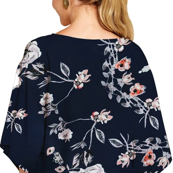 Poletje Priložnostne Svoboden Ženske Bluzo Plus Velikost 5XL Poletje Proti-vrat Pol Rokavi Vozlane Natisnjeni Ženske majice Pomlad vroče prodaje
