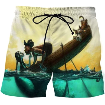 Poletje tiskanje 3d ribolov hlače moški plavanje trunks moški hitro suhe surf hlače quick dry športih na prostem board kratke hlače za ribolov