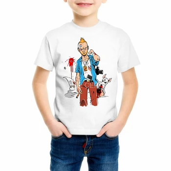 Poletje Vrh Otroci T Srajce 3D Cartoon Tintin Adventure Classic Animacija Fantje/Dekleta/Baby T-majice Tees po Meri Priložnostne Tshirts M24-1