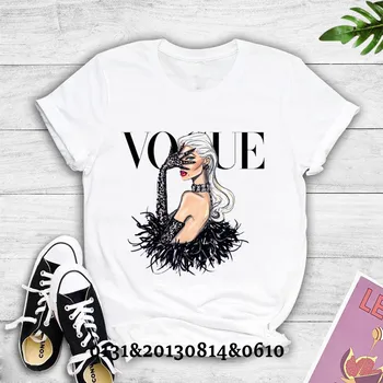 Poletje Žensk MODI Natisnjeni T-shirt 2021 Girls Moda Priložnostne O-vratu blagovne Znamke Pismo Harajuku Ženske T-shirt Kratek Rokav Vrh