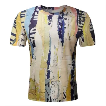 Poletne Moške Prevelik Retro Kratki Rokavi T-Srajce Moda Harajuku Etnične 3D Tiskanih O-Vratu T-Shirt Camiseta Mujer Ulične