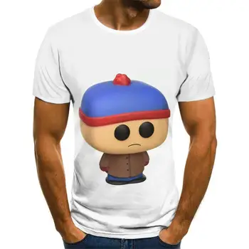 Poletne ustvarjalne 3d funko pop igrača grafični prevelike majice za moške, modni jedrnato funko pop fant je t-shirt fant je srčkan vrh
