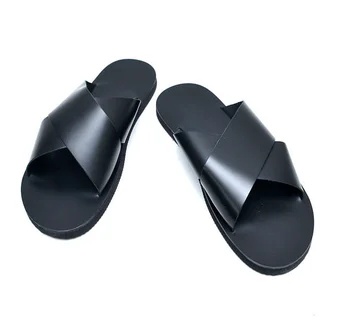 Poletni Moški Sandali Slip-On Mode Pu Usnja Visoke Kakovosti Vsakodnevno Casual Udobna Lahka Sandali Zapatos De Verano ZQ0356