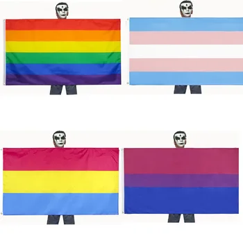 Poliester Mavrične Zastave Velike Lgbt Ponos Zastavo na Prostem Banner Gay Mavrica Napredek Ponos Zastavo 150x90cm