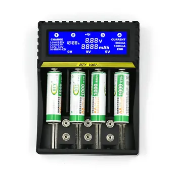 Polnilec za baterije 18650 li-ion Baterije Nikelj-Kovinsko-hidridni Nikelj Kadmij AA AAA 9V Baterijo Smart Polnilec z LCD Zaslonom