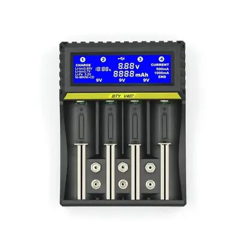 Polnilec za baterije 18650 li-ion Baterije Nikelj-Kovinsko-hidridni Nikelj Kadmij AA AAA 9V Baterijo Smart Polnilec z LCD Zaslonom