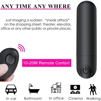 Polnilna 10 Hitrost Mini Bullet Vibrator Daljinski upravljalnik Dildo Vibratorji Sex Igrače za Ženske G Spot Stimulator Klitorisa Sex Shop