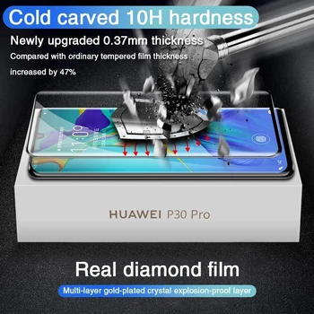 Polno Kritje Kaljeno Steklo Za Huawei P30 P40 P20 Mate 30 10 20 Pro Lite Zaslon Patron Huawei Honor 20 Pro 30 9X Ukrivljeno Steklo