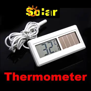 Popolnoma Nova in Visoke Kakovosti Pitne Solar Powered Digitalni LCD Termometer -50℃ ~ 150℃ Senzor Kabel 1M