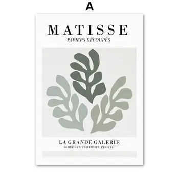 Povzetek Matisse Rože Zelene Listnate Vaza Wall Art Platno Slikarstvo Nordijska Plakatov In Fotografij Stenske Slike Za Dnevna Soba Dekor