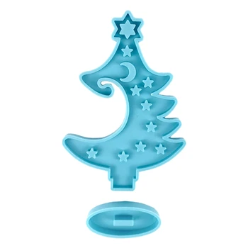Pozimi Drevesa Obroč Imetnik Epoksi Smolo Plesni Zbrati Božično Drevo Silikonski Kalup DIY Obrti Trinket Polje Okraski Plesni