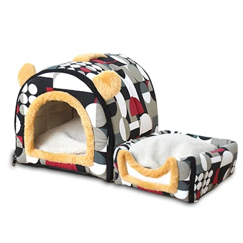 Pozimi toplo PET hiša 3 v 1 luxuryStereo modeliranje pes, mačka, raztegljiv kavč stroj Štiri sezone Spalne kabine deformirljiva pet gnezdo