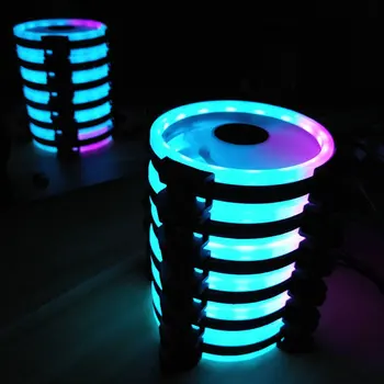 Praktične 12 cm Namizni Računalnik Hladilni Ventilator Silent Fan RGB Ohišje Ventilatorja Trajne Tiho Non-slip Hladilni Ventilator