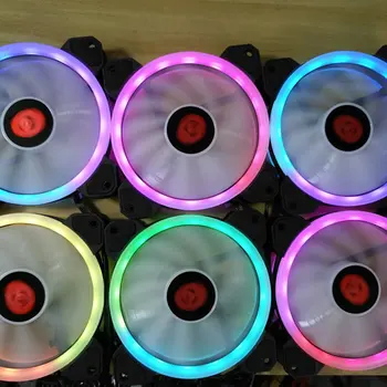 Praktične 12 cm Namizni Računalnik Hladilni Ventilator Silent Fan RGB Ohišje Ventilatorja Trajne Tiho Non-slip Hladilni Ventilator