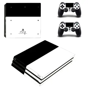 Pregledna Bela Črna PS4 Pro Kože Nalepke Nalepke Vinyl za Sony Konzole Playstation 4 in 2 Krmilnikov PS4 Pro Kože Nalepke
