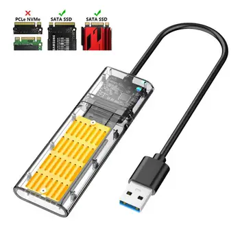 Pregledna M. 2 SSD Okrov za Visoke Hitrosti USB3.0 Gen1 5Gb/S, M. 2 NGFF SATA, Zunanji Trdi Disk, Ohišje Za PC