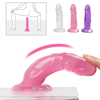 Pregledna Mehkega Jelly Vibrator Realne Ponaredek Dick Penis Butt Plug Sex Igrače za Ženske Masturbator Vagina Odraslih Par Anal Masaža