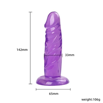 Pregledna Mehkega Jelly Vibrator Realne Ponaredek Dick Penis Butt Plug Sex Igrače za Ženske Masturbator Vagina Odraslih Par Anal Masaža