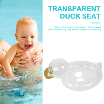 Pregledna Raca Baby Plavalni Obroč Napihljivi Baby Float Plavalni Obroč Krog Bazen Otroški Sedež Vodni Kopeli Igrače