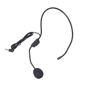 Prenosne Slušalke Mikrofon Žično 3,5 mm moving coil dinamične slušalke Vtičnica za Mikrofon vhod Za Zvočnik Tour Guide Poučevanja Predavanja