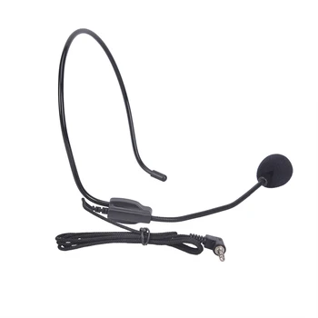 Prenosne Slušalke Mikrofon Žično 3,5 mm moving coil dinamične slušalke Vtičnica za Mikrofon vhod Za Zvočnik Tour Guide Poučevanja Predavanja